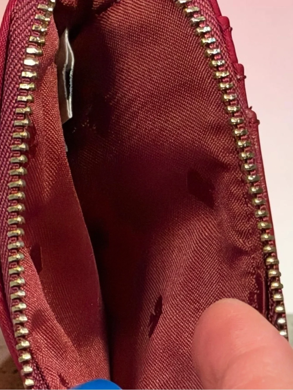 Kate Spade Chelsea The Little Better Cranberry Zip Card Case Wristlet NWT